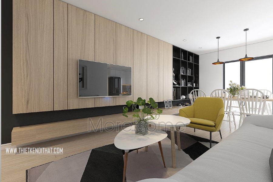 Thiết kế nội thất căn hộ chung cư Home City Trung Kính
