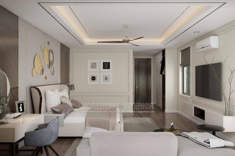 Thiết kế nội thất phòng ngủ cho nhà lô tại sở dầu hồng bàng hải phòng