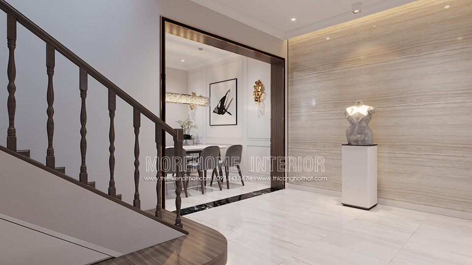 Thiết kế nội thất nhà phố đường Âu Cơ, Hà Nội