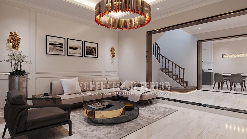 Thiết kế nội thất nhà phố đường Âu Cơ, Hà Nội