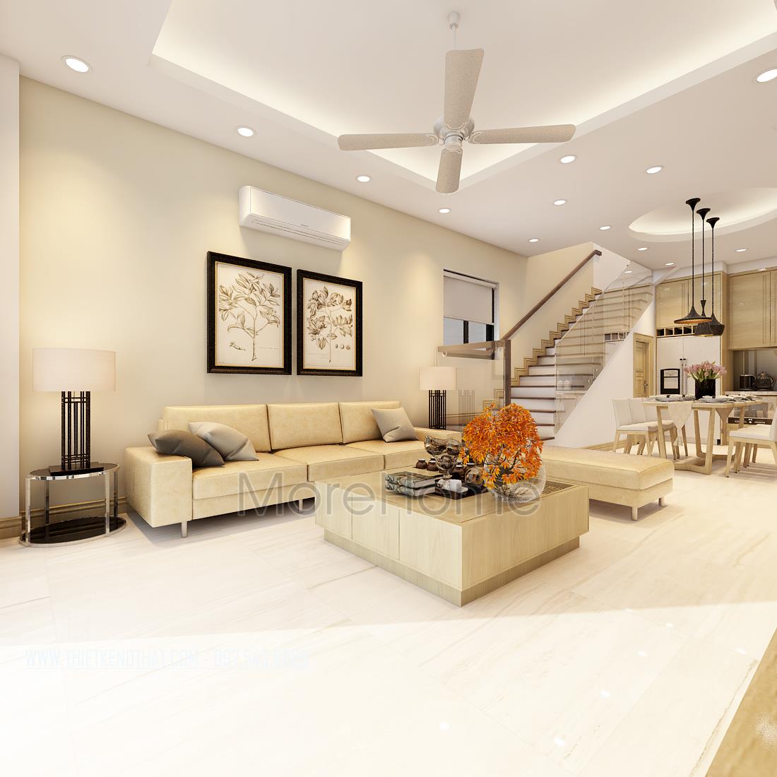 Thiết kế nội thất nhà phố Long Biên Hiện Đại