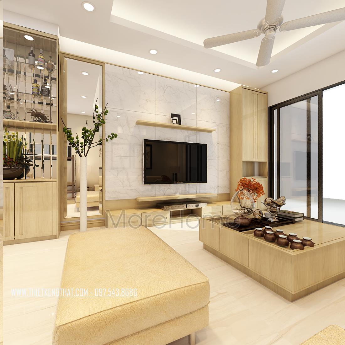 Thiết kế nội thất nhà phố Long Biên Hiện Đại