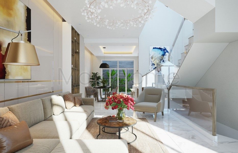 Thiết kế nội thất nhà phố Quận 8 tphcm hiện đại