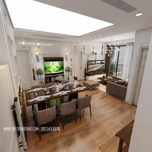 Mẫu thiết kế nội thất căn hộ Times City Park Hill