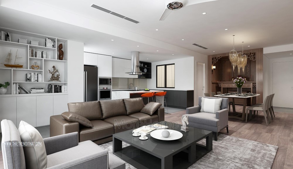 Thiết kế nội thất chung cư Penthouse Imperia Garden