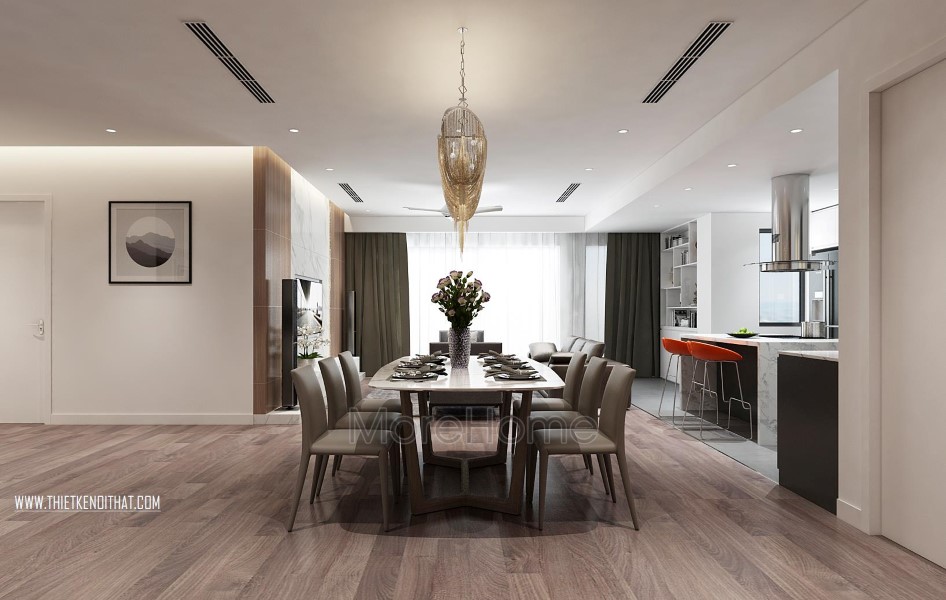 Thiết kế nội thất chung cư Penthouse Imperia Garden