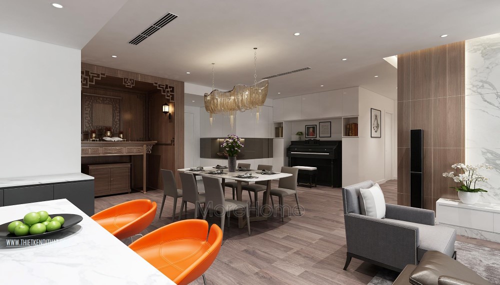 Thiết kế nội thất chung cư Penthouse Imperia Garden