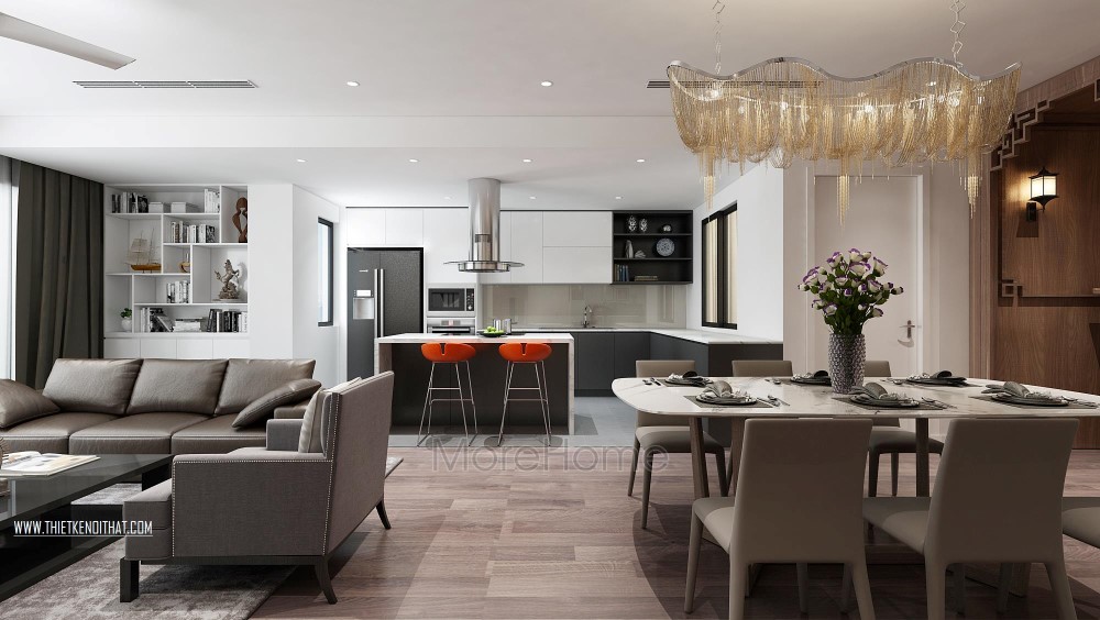 Thiết kế nội thất chung cư Penthouse Imperia Garden