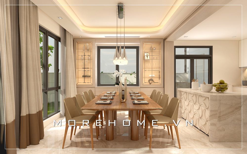 Thiết kế nội thất phòng ăn đẹp sang trọng