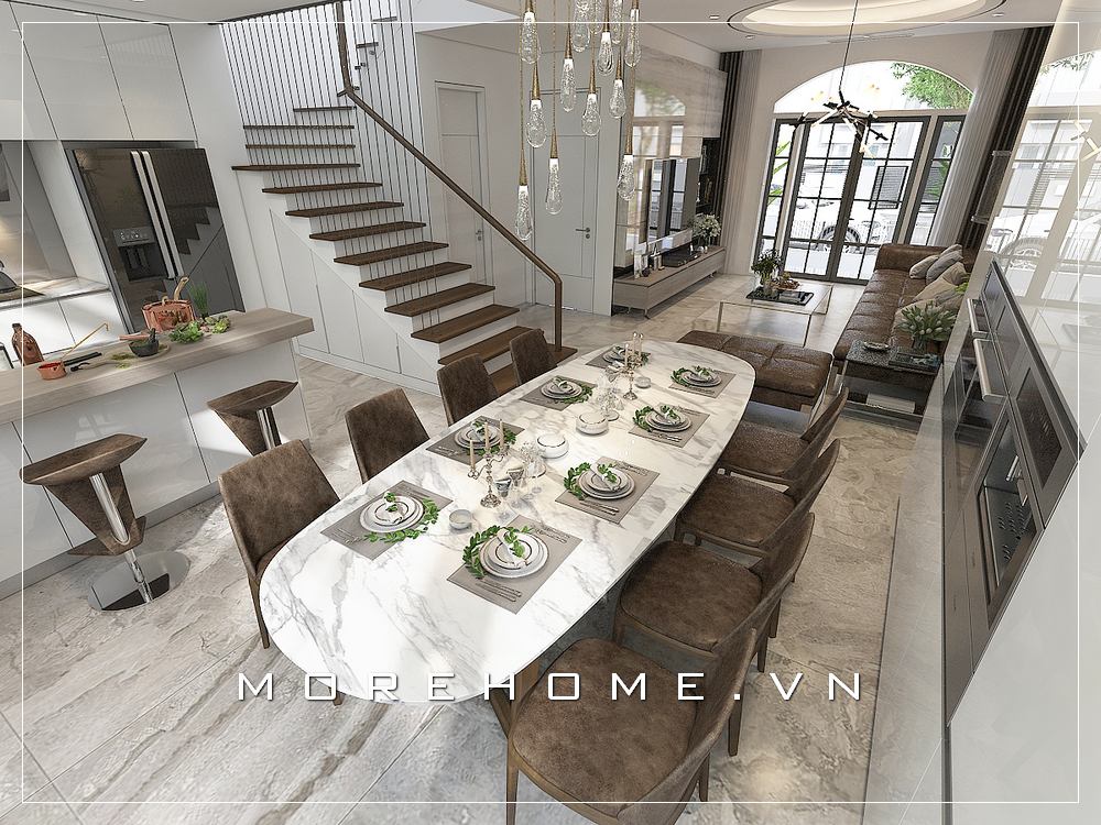 Thiết kế nội thất phòng ăn đẹp sang trọng