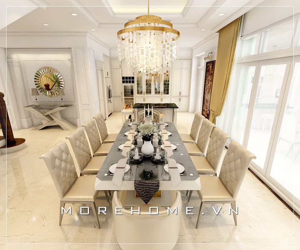Thiết kế nội thất phòng ăn đẹp sang trọng