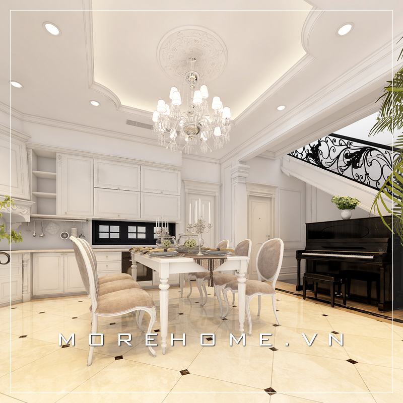 Thiết kế nội thất phòng ăn đẹp sang trọng