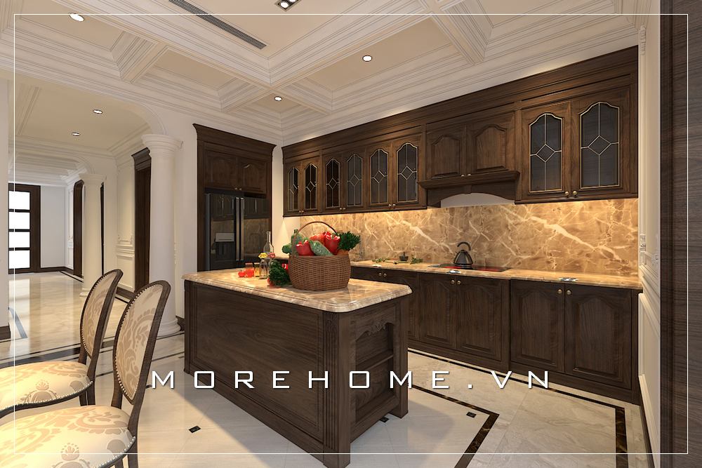 Thiết kế nội thất phòng bếp hiện đại và cao cấp