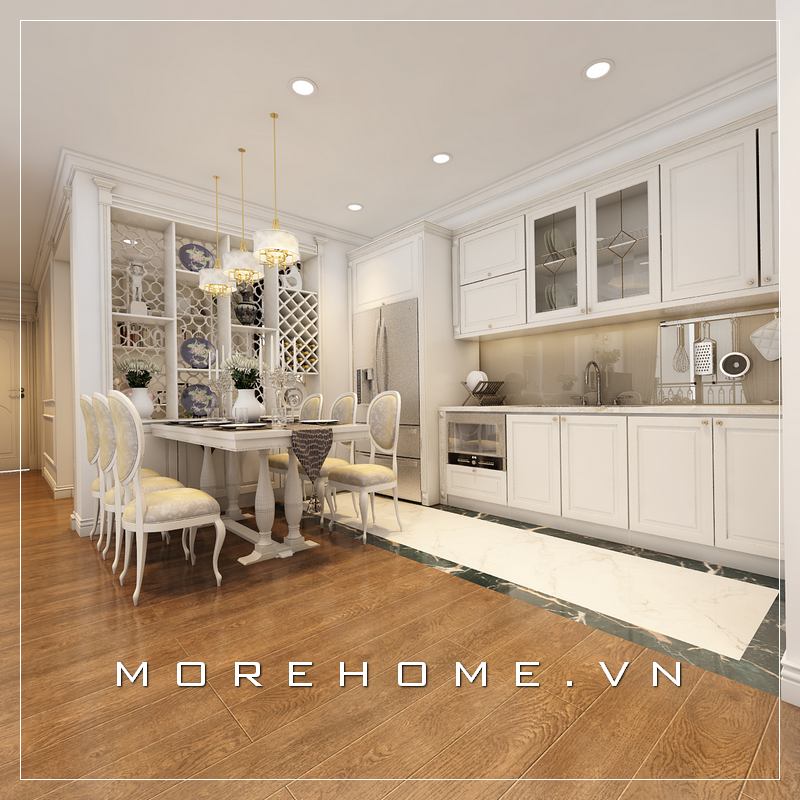 Thiết kế nội thất phòng bếp ăn đẹp