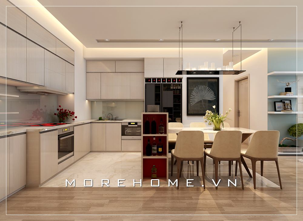 Thiết kế nội thất phòng bếp ăn đẹp