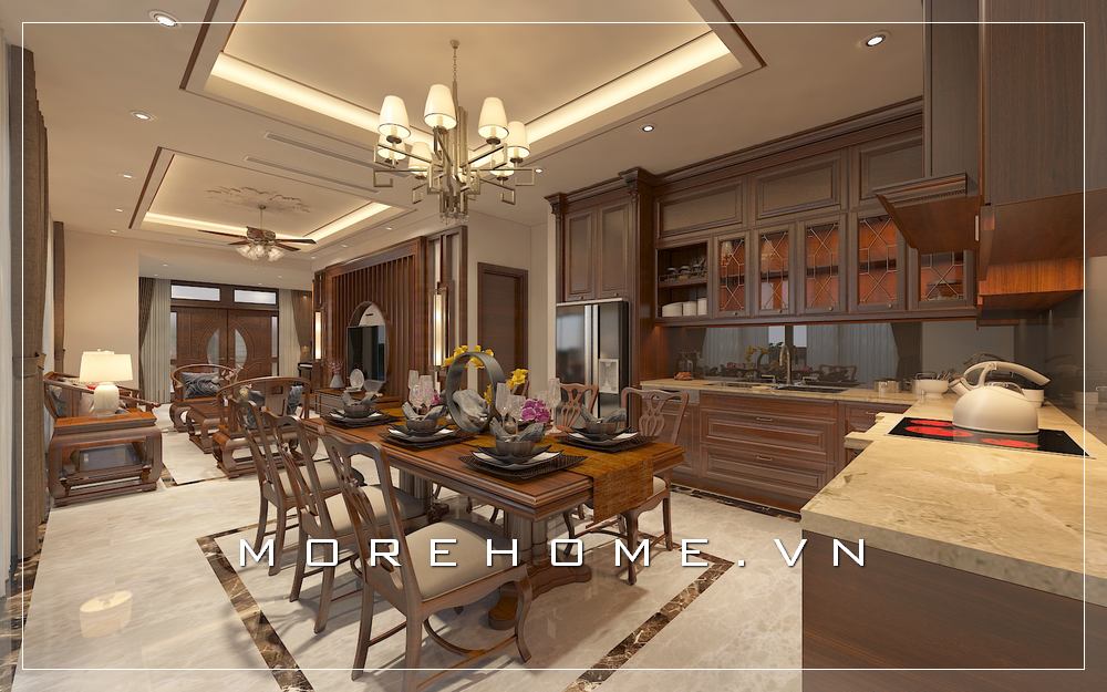 Thiết kế phòng bếp biệt thự đẹp