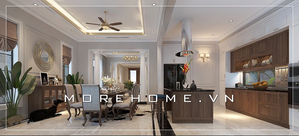 Thiết kế phòng bếp biệt thự đẹp