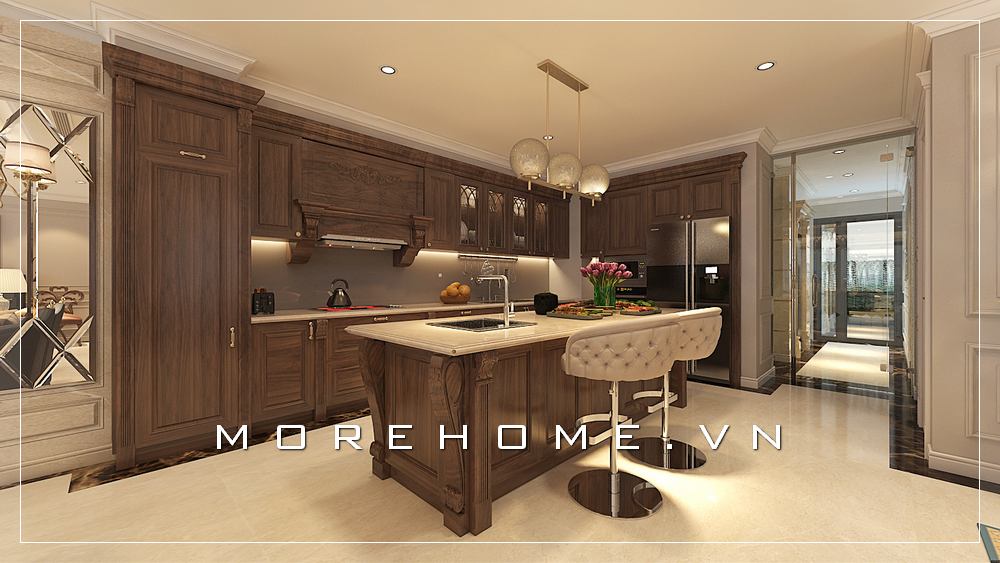 Thiết kế phòng bếp biệt thự đẹp