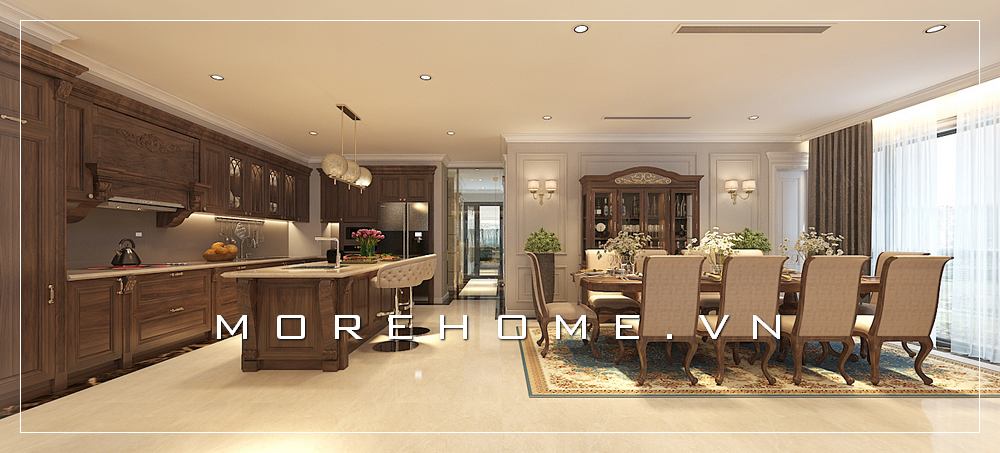 Thiết kế phòng bếp ăn đẹp