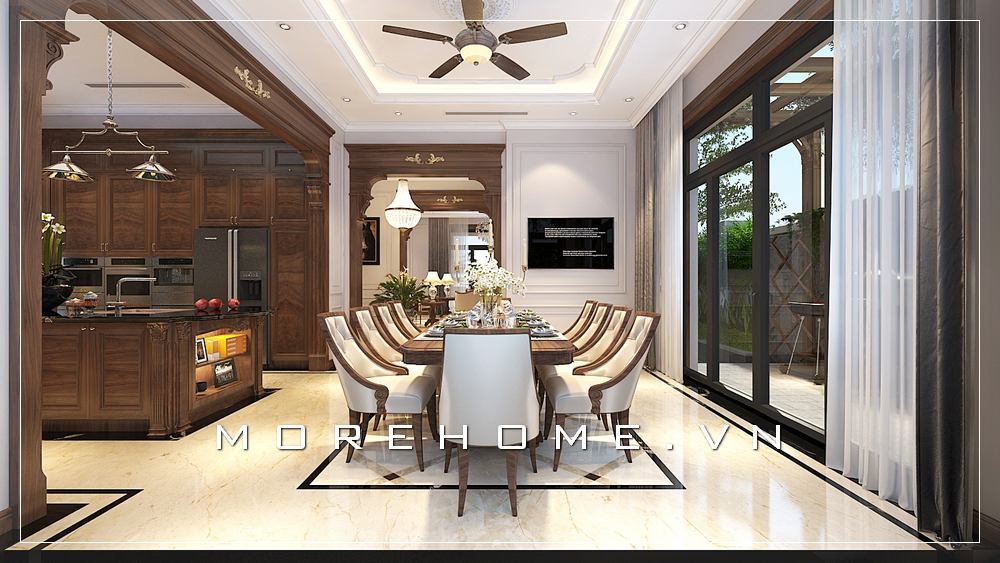 Thiết kế phòng bếp ăn đẹp