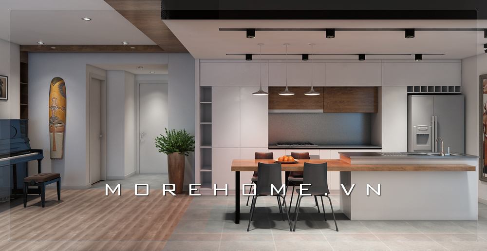 Thiết kế nội thất phòng bếp và phòng ăn đẹp, ấn tượng