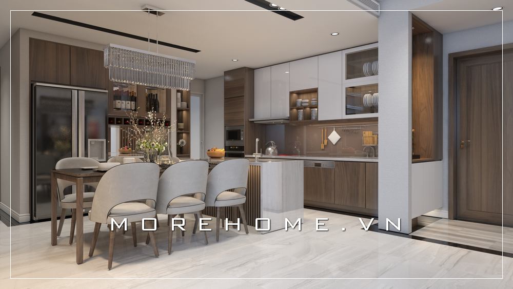 Thiết kế nội thất phòng bếp ăn đẹp