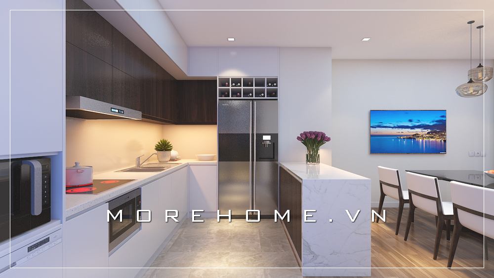 Thiết kế nội thất phòng bếp đẹp, hiện đại