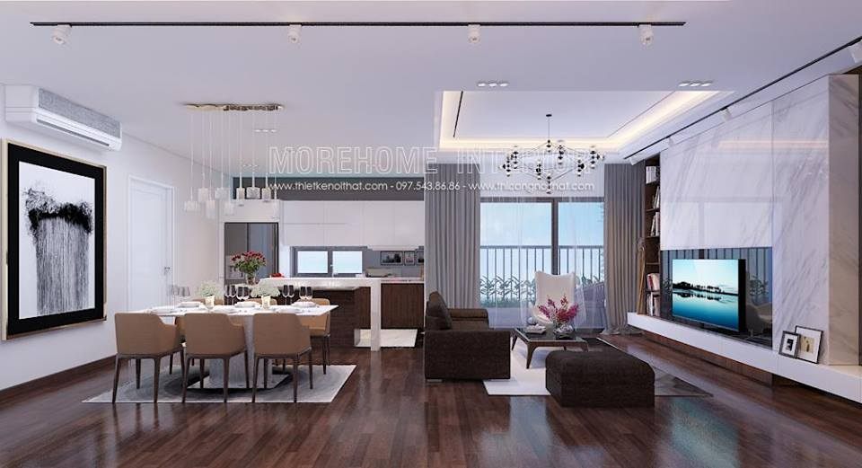 Thiết kế căn hộ mẫu 98m2 tại Imperia Sky Garden