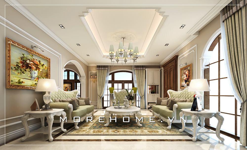 Thiết kế nội thất phòng khách cao cấp