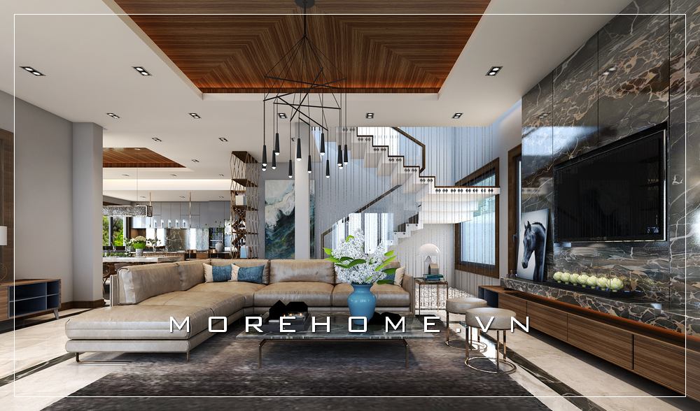 Thiết kế nội thất phòng khách cao cấp