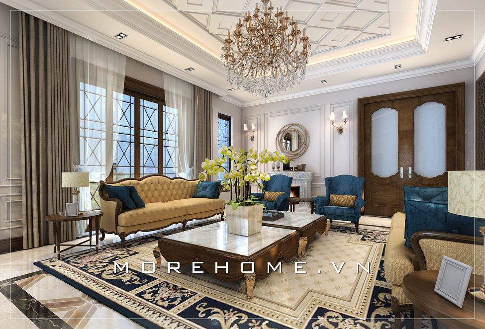 Thiết kế nội thất phòng khách cao cấp