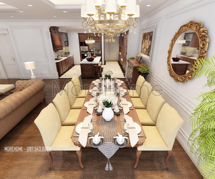 Thiết kế nội thất căn hộ chung cư Royal City tân cổ điển