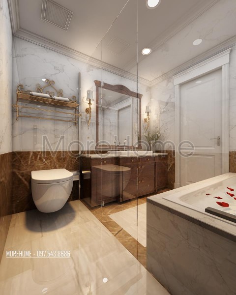 Thiết kế nội thất căn hộ chung cư Royal City tân cổ điển