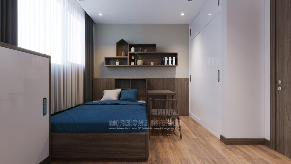 Thiết kế nội thất phòng ngủ chung cư Vinhomes Skylake phạm hùng phong cách nhật