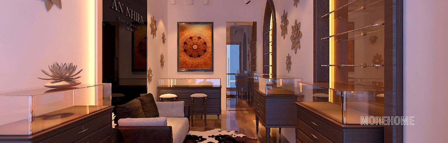 Thiết kế nội thất showroom đá phong thủy An Thiên đẹp, độc đáo
