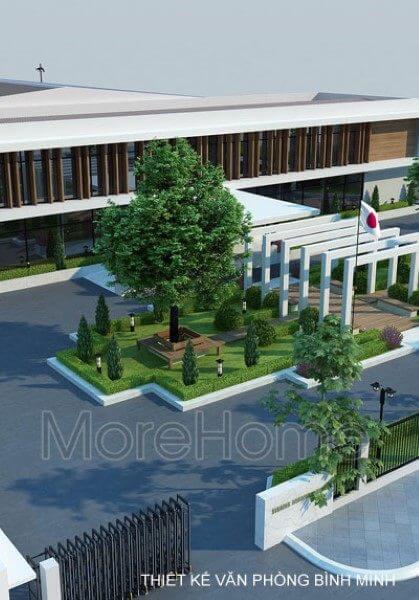 Thiết kế kiến trúc văn phòng cao cấp công ty Bình Minh hiện đại, sang trọng.