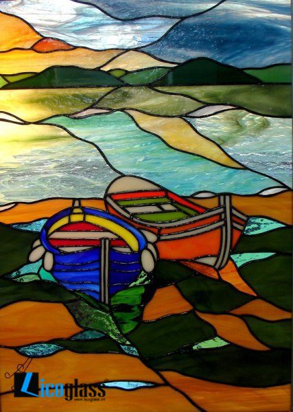 Tranh kính hiện đại mẫu 01