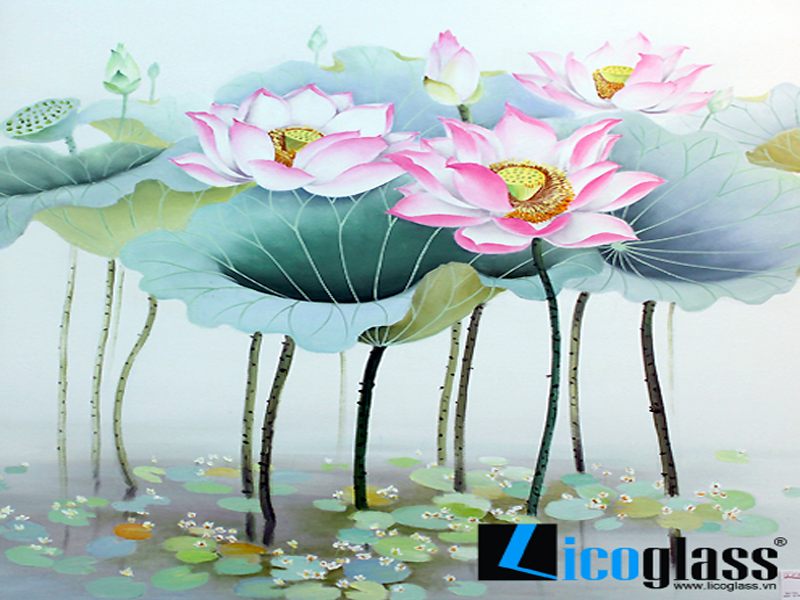 TRANH KÍNH HOA SEN LICOGLASS