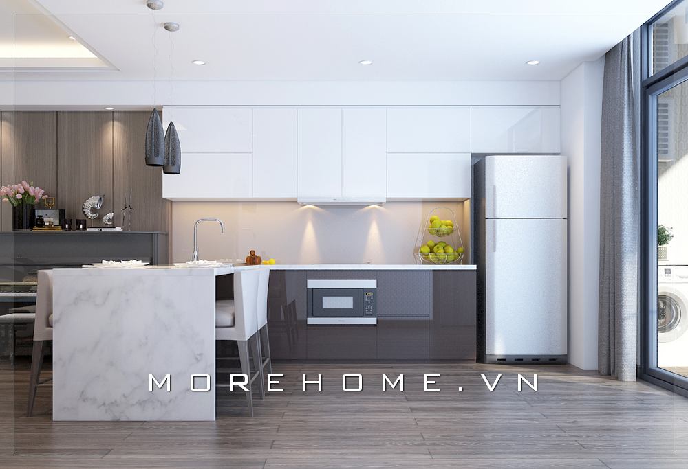 Mẫu tủ bếp gỗ đẹp, ấn tượng