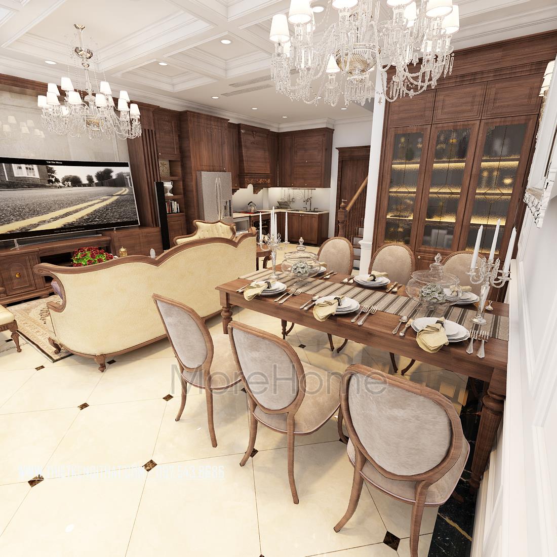 Thiết kế nội thất biệt thự Vinhomes Riverside The Harmoney