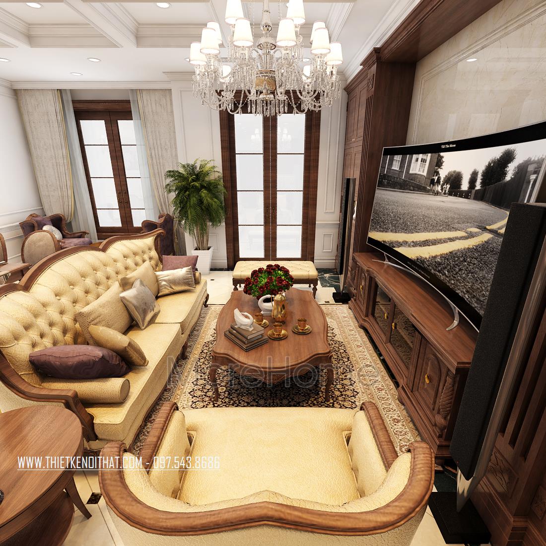 Thiết kế nội thất biệt thự Vinhomes Riverside The Harmoney