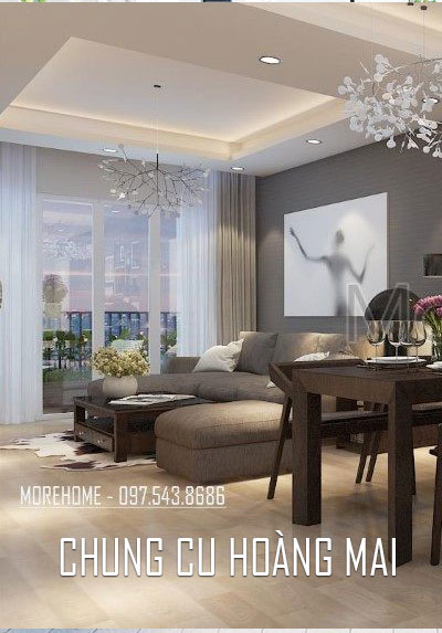  Thiết kế nội thất căn hộ chung cư hiện đại tại Hoàng Mai Hà Nội - Anh Trường