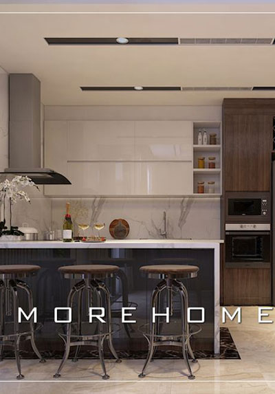 Thiết kế nội thất phòng bếp đẹp, hiện đại cho nhà chung cư, biệt thự