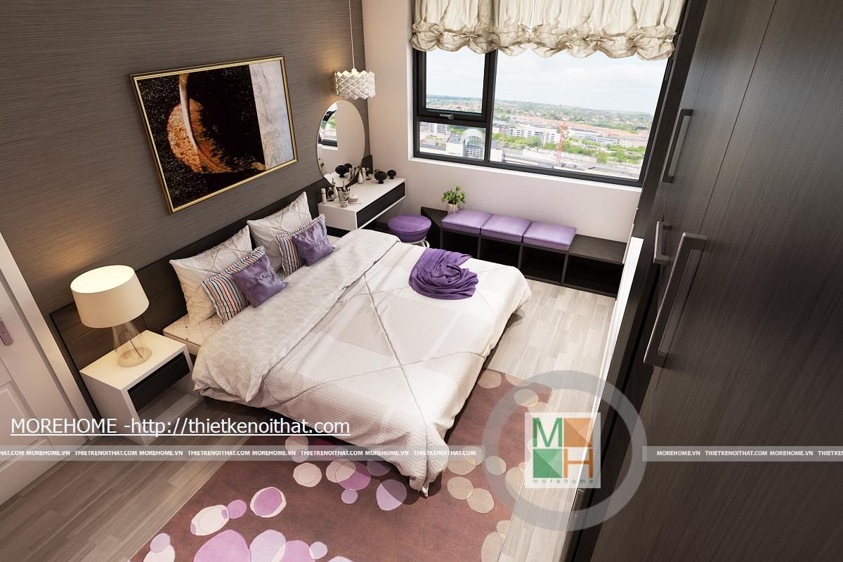 Thiết kế nội thất phòng ngủ chung cư Platinum Residences