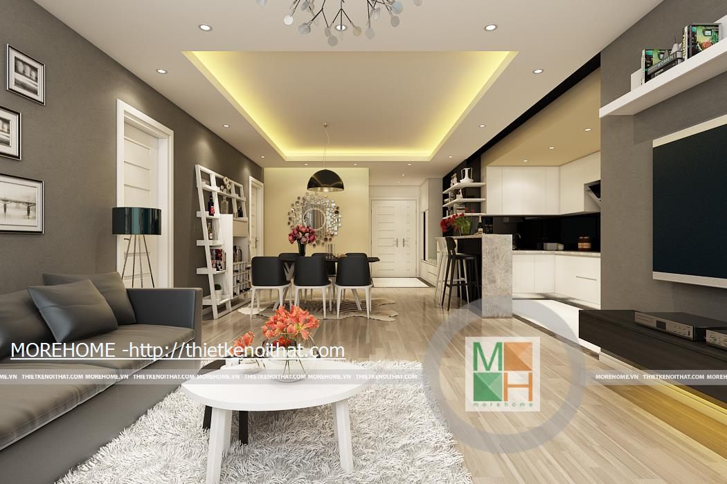 Phòng khách chung cư Platinum Residences