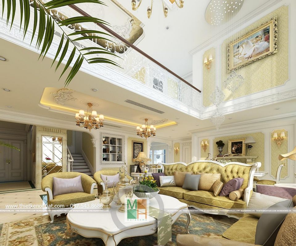 Thiết kế nội thất phòng khách chung cư Mandarin Garden - Căn hộ DUPLEX Hoàng Minh Giám Cầu Giấy Hà Nội
