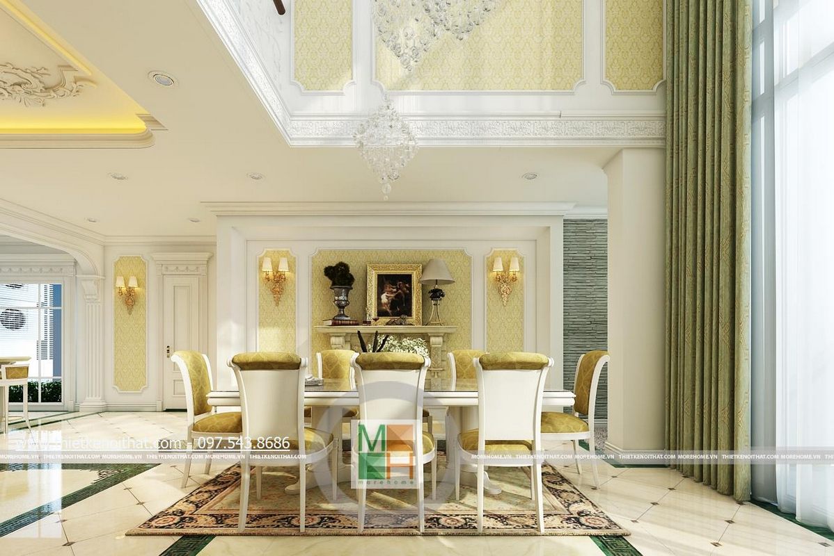 Thiết kế nội thất phòng khách bếp chung cư Mandarin Garden - Căn hộ DUPLEX Hoàng Minh Giám Cầu Giấy Hà Nội