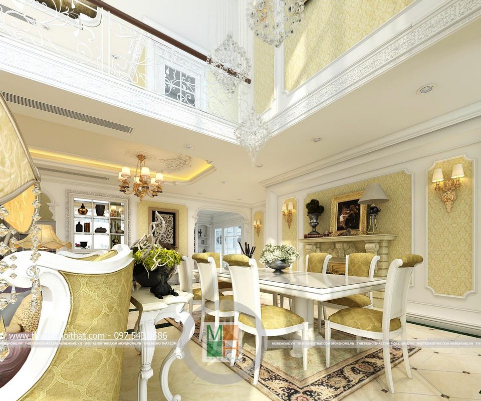 Thiết kế nội thất phòng khách bếp chung cư Mandarin Garden - Căn hộ DUPLEX Hoàng Minh Giám Cầu Giấy Hà Nội