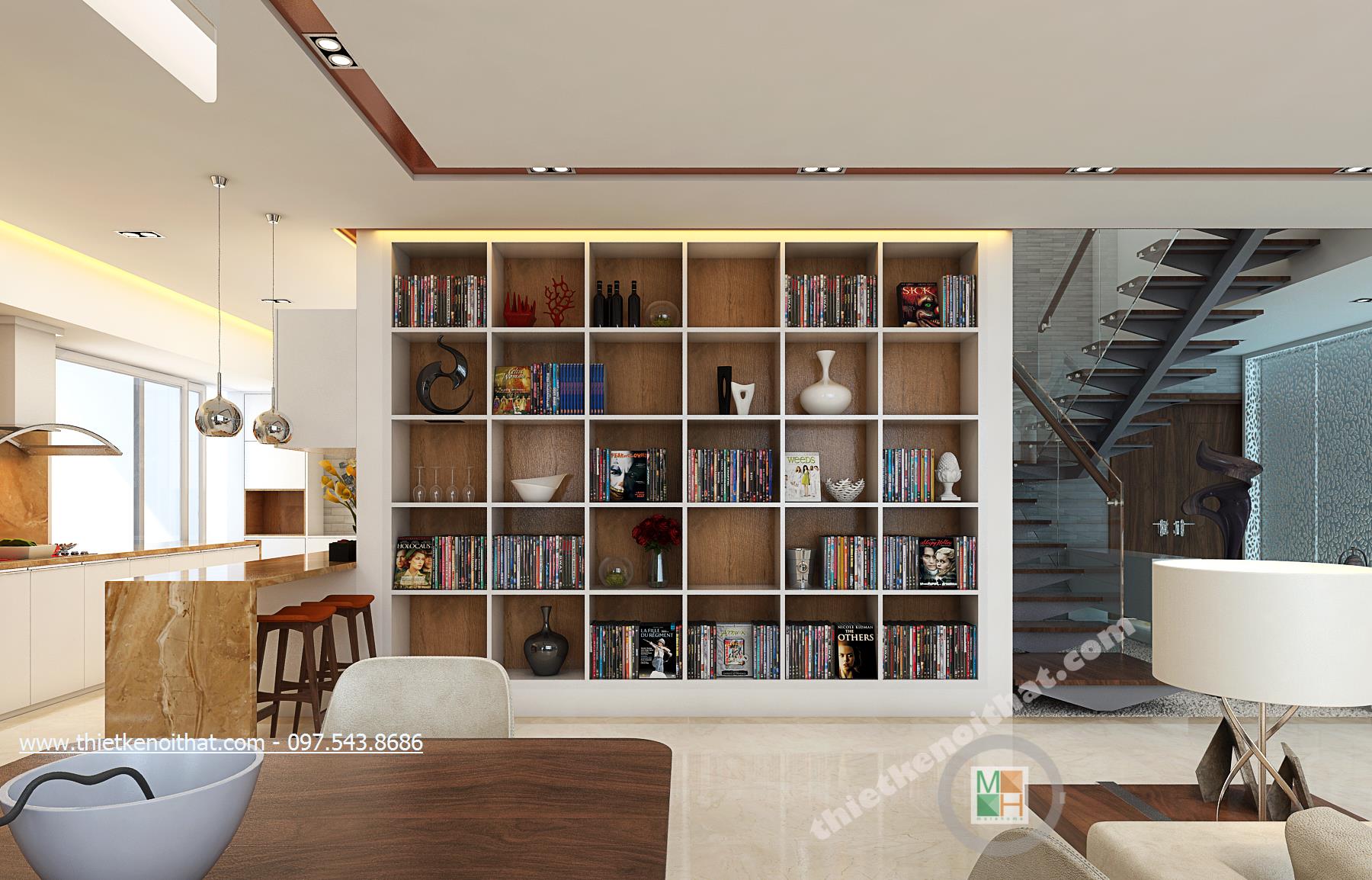 Thiết kế nội thất căn hộ chung cư Duplex