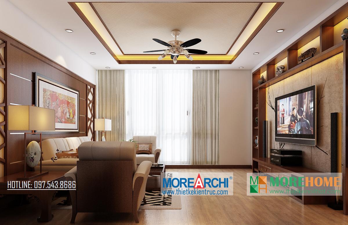 Thiết kế nội thất biệt thự gỗ việt Nguyễn Chí Thanh Đống Đa Hà Nội phong cách hiện đại